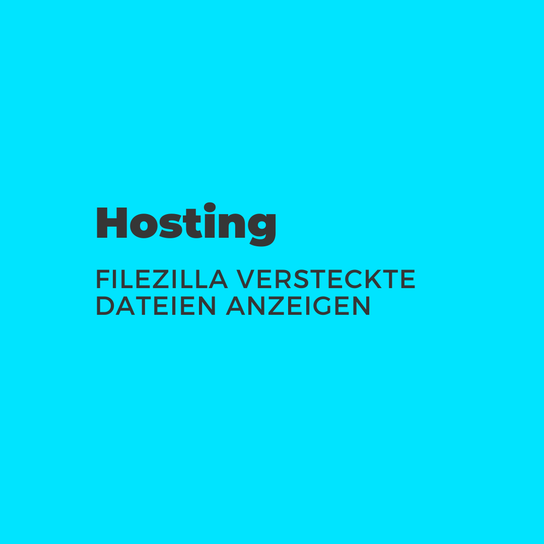 FileZilla versteckte Dateien anzeigen Header