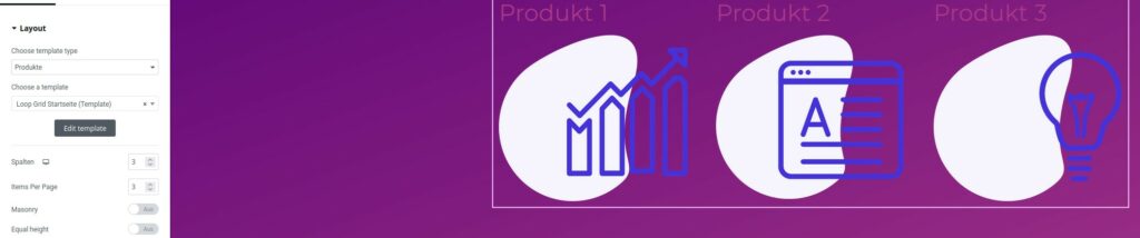 Elementor Loop Grid Beispiel